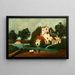 Landschaft mit Wassermühle - Henri Rousseau — gerahmtes Bild an der Wand