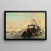 Scène de ferme en hiver - Henri van Seben — quadro incorniciato alla parete