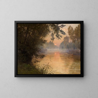 Henri Zuber - Sunset at the Banks of the Loing.webp