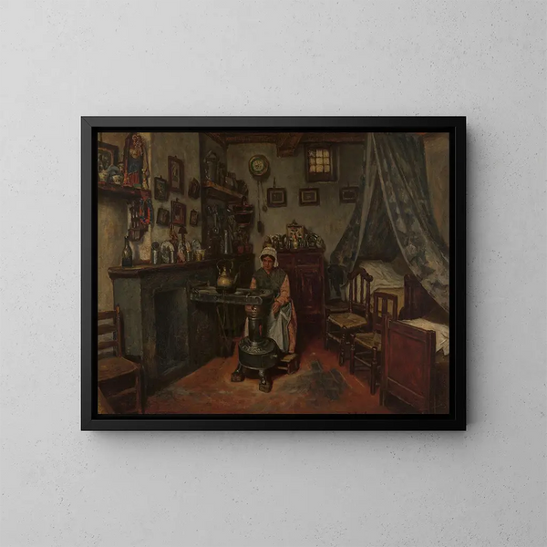 Innentableau - Henri de Braekeleer — gerahmtes Bild an der Wand