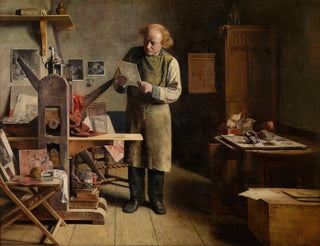 L Druckplattendrucker - Henri de Braekeleer — Ansicht des Kunstwerks