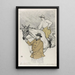 Der Jockey, der zum Ziel läuft - Henri de Toulouse-Lautrec — gerahmtes Bild an der Wand