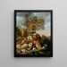 con conchiglie e piante marine - Henricus Franciscus Wiertz — quadro incorniciato alla parete
