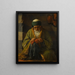 Uomo che couse - Henriette Browne — quadro incorniciato alla parete