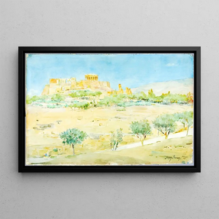 Henry Bacon - General View of the Acropolis at Sunset.webp