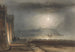 Port of Scarborough Yorkshire in moonlight - Henry Barlow Carter — artwork view