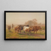 Kühe in der Landschaft - Henry Birtles — gerahmtes Bild an der Wand