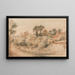 Great Bookham, Surrey - Henry Edridge — framed artwork on a wall