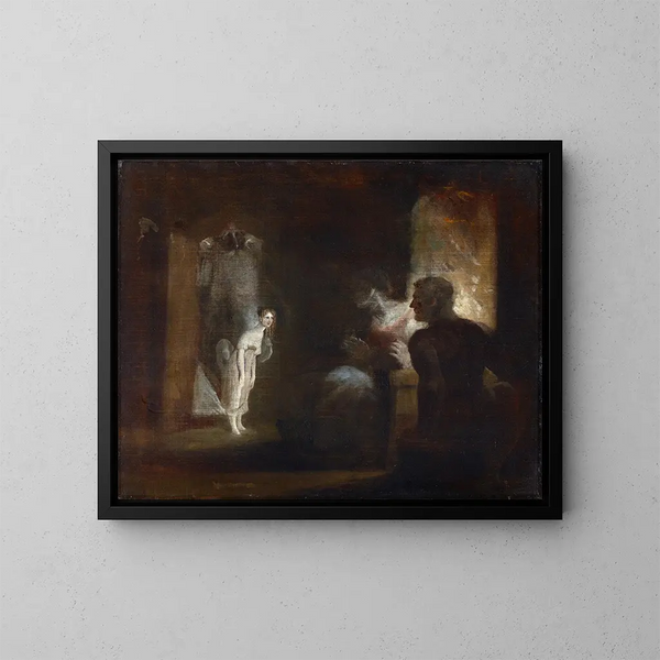 Khleborn bringt Undine zu den Fischern - Henry Fuseli — gerahmtes Bild an der Wand