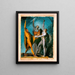 Schizzo per il giuramento sulla figura femminile Rütli sul retro - Henry Fuseli — quadro incorniciato alla parete