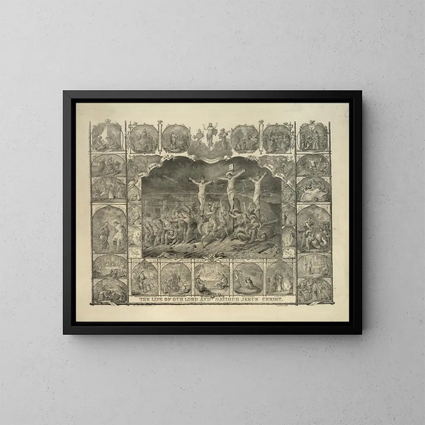 Die Lebensgeschichte unseres Herrn und Erlösers Jesus Christus - Henry Jerome Schile — gerahmtes Bild an der Wand