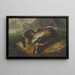 Loutres mit Lachs - Henry Leonidas Rolfe — gerahmtes Bild an der Wand