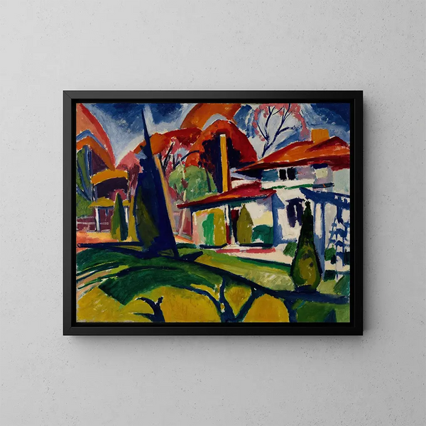 La Maison de Newman - Henry Lyman Saen — gerahmtes Bild an der Wand