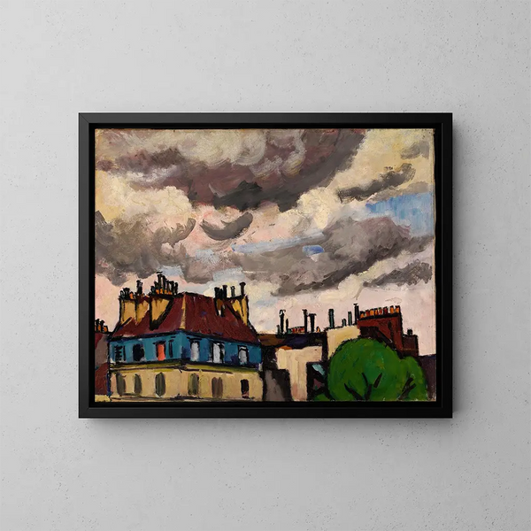 Toits et nuages à Paris - Henry Lyman Saen — gerahmtes Bild an der Wand