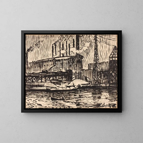 Schuylkill Nr. 5 - Henry Lyman Saen — gerahmtes Bild an der Wand
