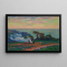 Le brûlage de goémon en bord de mer - Henry Moret — gerahmtes Bild an der Wand