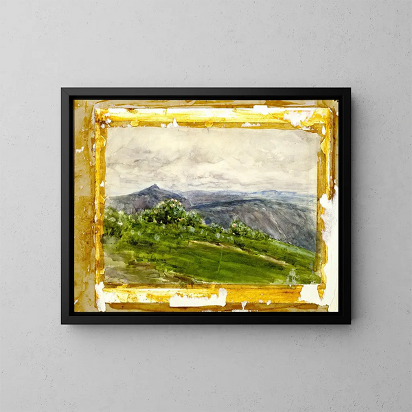Landschaftsgemälde mit Berglandschaft in den Highlands von North Carolina - Henry Ossawa Tanner — gerahmtes Bild an der Wand