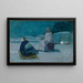 Studie für Christus und Nikodemus auf einem Dach - Henry Ossawa Tanner — gerahmtes Bild an der Wand