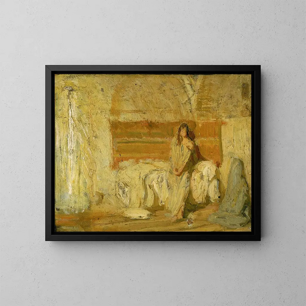 Studio per l'Annunciazione - Henry Ossawa Tanner — quadro incorniciato alla parete