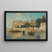 Gondeln auf einem venezianischen Kanal - Henry Pember Smith — gerahmtes Bild an der Wand