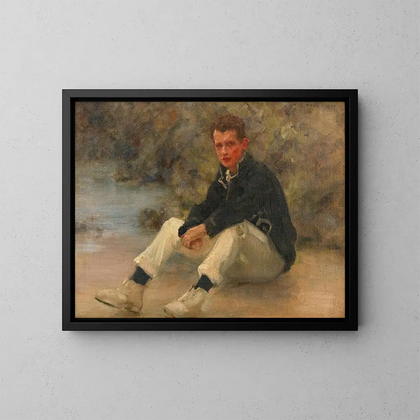 Ein junger Matrose - Henry Scott Tuke — gerahmtes Bild an der Wand