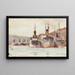 Ships moored near the King Harry ferry on the Fal River - Henry Scott Tuke — framed artwork on a wall