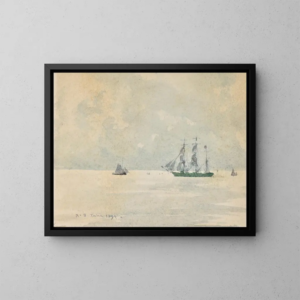 Barque à trois mâts - Henry Scott Tuke — gerahmtes Bild an der Wand