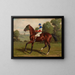 Eurus mit Reiter im Sattel - Henry Stull — gerahmtes Bild an der Wand
