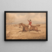 Face à un ruisseau - Henry Thomas Alken — gerahmtes Bild an der Wand