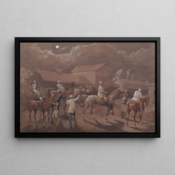 Henry Thomas Alken - The Night Riders of Nacton Preparing to Start Ipswich the Watering Place behind the Barracks.webp