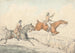 Zwei Reiter, die eine Holzzäune überspringen - Henry Thomas Alken — Ansicht des Kunstwerks