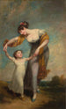 Portrait einer Mutter und eines Kindes in einer Landschaft - Henry Thompson — Ansicht des Kunstwerks