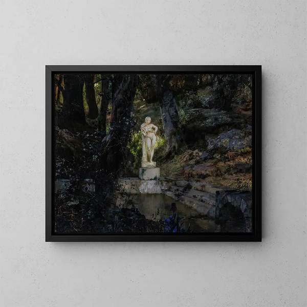 Der Becken der Faune - Henryk Siemiradzki — gerahmtes Bild an der Wand