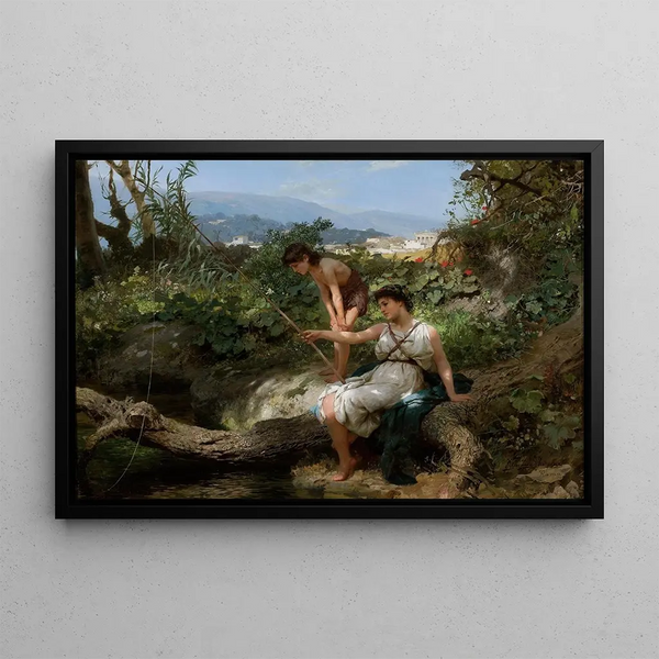 Idylle romaine Pêche - Henryk Siemiradzki — gerahmtes Bild an der Wand