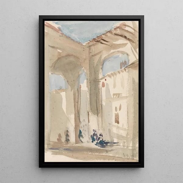 Hercules Brabazon Brabazon - Figures in an eastern colonnade.webp