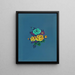 Gruppe Blumenmuster polychrom III - Herman A. Elsberg — gerahmtes Bild an der Wand