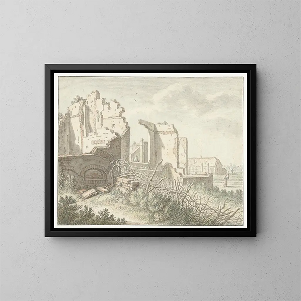 Rune fuori dalla porta Wittevrouwen a Utrecht - Herman Saftleven — quadro incorniciato alla parete