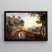 Paesaggio italiano con ponte - Herman van Swanevelt — quadro incorniciato alla parete
