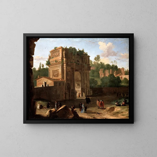 L'arc de Constantin à Rome - Herman van Swanevelt — quadro incorniciato alla parete