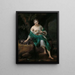 Una donna con un cane - Herman van der Mijn — quadro incorniciato alla parete