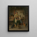 Schneiden des Brotes - Hermann Bever — gerahmtes Bild an der Wand