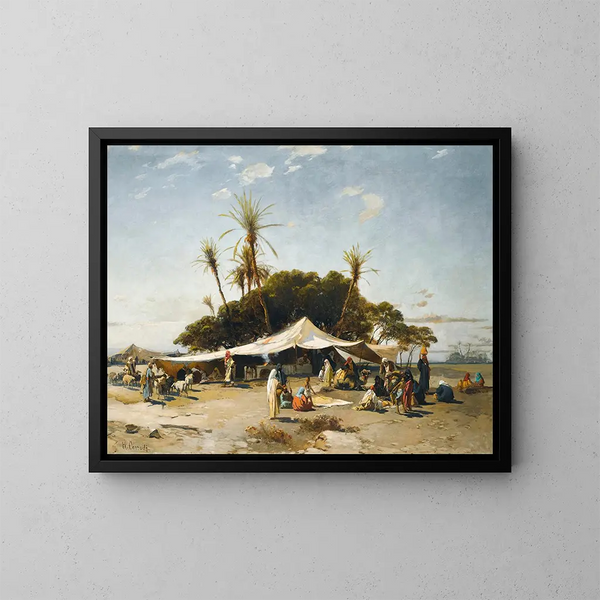 Un camp dans le désert - Hermann David Salomon Corrodi — quadro incorniciato alla parete