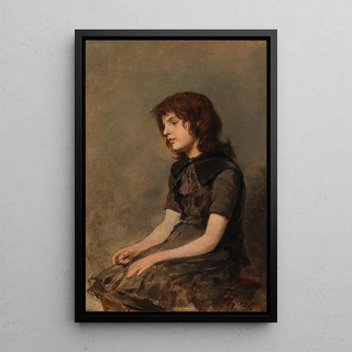 Hermann Giesel - A Young Girl Sitting.webp