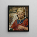 Portrait of a Girl - Hermann Groeber — framed artwork on a wall