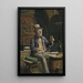 a botanist with his vasculum drinking in the beer cellar - Hermann Kern — framed artwork on a wall