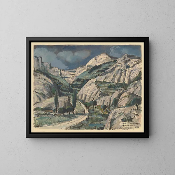 Saint-Guilhem-le-Désert, Hérault, Zirkus des Endes der Welt - Hermann Lismann — gerahmtes Bild an der Wand