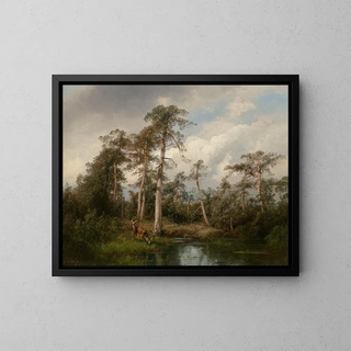 Hermann Ottomar Herzog - Deer in Gulph Hummock.webp