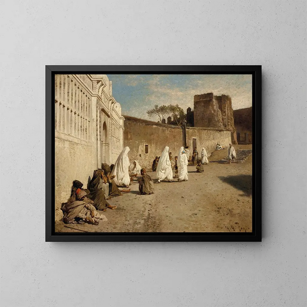 Eingang in die Alhambra, Spanien - Hermann Ottomar Herzog — gerahmtes Bild an der Wand