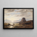 Paesaggio costiero con pescatori - Hermann Ottomar Herzog — quadro incorniciato alla parete