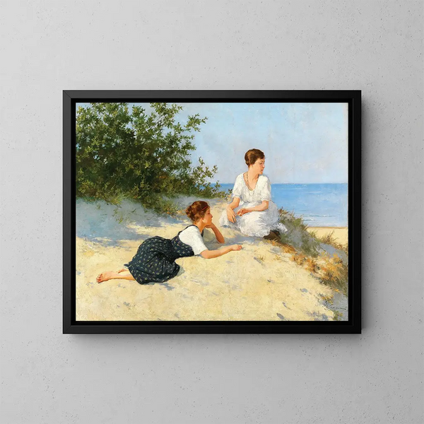 in den Dünen der Ostsee - Hermann Seeger — gerahmtes Bild an der Wand